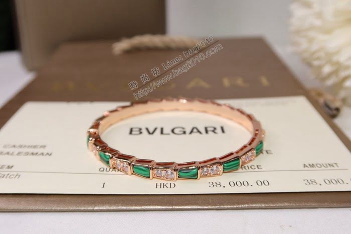 Bvlgari飾品 寶格麗爆款蛇手鐲 鱗片密鑲鑽石手鐲  zgbq3354